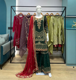 Gulnaar Embroidered Sharara Set