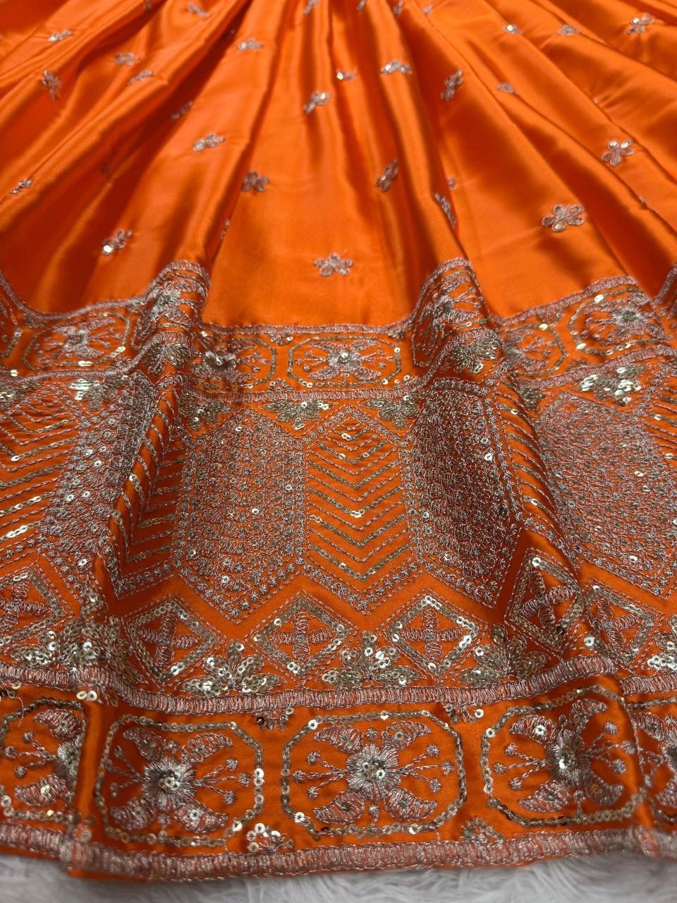 Sunset Orange Lehenga Set