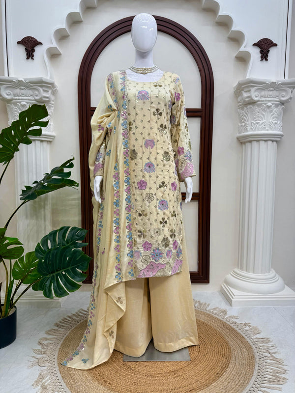 Noor-E-Ivory Embroidered Suit Set