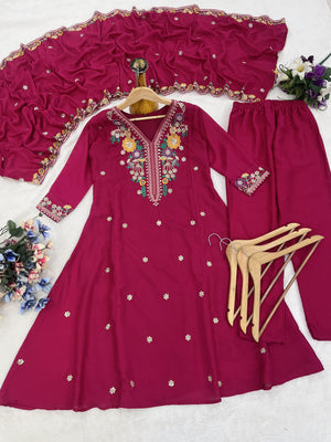 Rose Wine Designers kurta Pent Set.