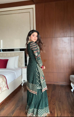 Gulnaar Embroidered Sharara Set